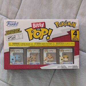 Funko Bitty Pop! Pokémon 4-Pack - Blue, Yellow, Brown